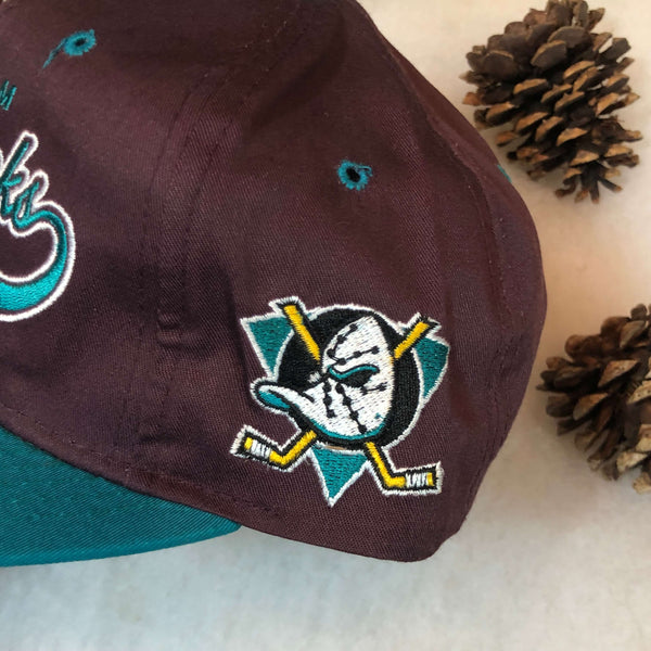 Vintage Deadstock NWOT NHL Anaheim Mighty Ducks Starter Script Snapback Hat