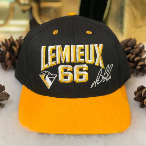 Vintage Deadstock NWOT NHL Pittsburgh Penguins Mario Lemieux Snapback Hat