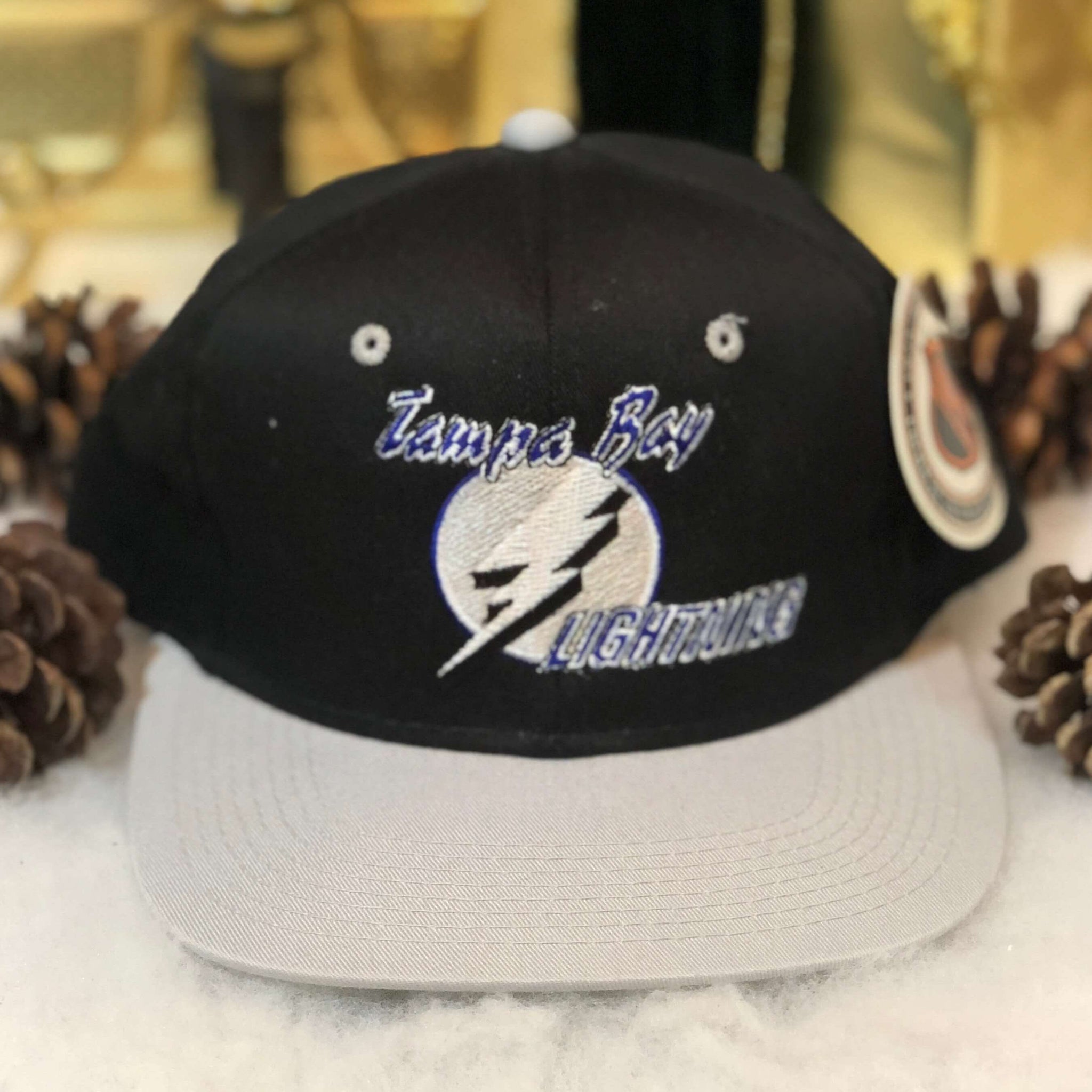 Vintage Deadstock NWT NHL Tampa Bay Lightning YoungAn Twill Snapback Hat