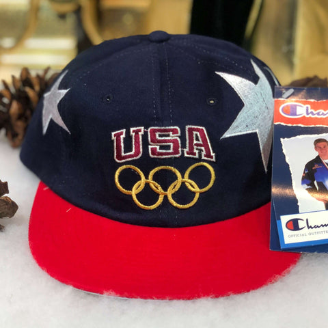 Vintage Deadstock NWT USA Olympics Champion Snapback Hat