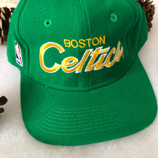 Vintage Deadstock NWOT Sports Specialties Script NBA Boston Celtics Fitted Hat
