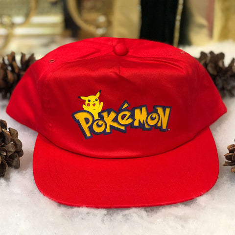 Vintage Deadstock NWOT Pokémon Pikachu Twill Snapback Hat