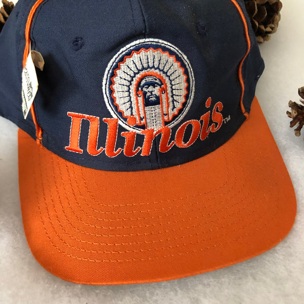 Vintage Deadstock NWT The Game NCAA Illinois Fighting Illini Snapback Hat