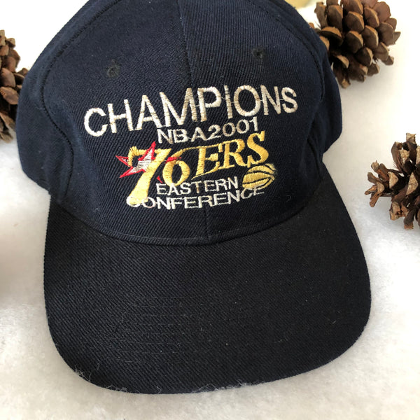 Vintage 2001 Eastern Conference Champions NBA Philadelphia 76ers Velcro Hat