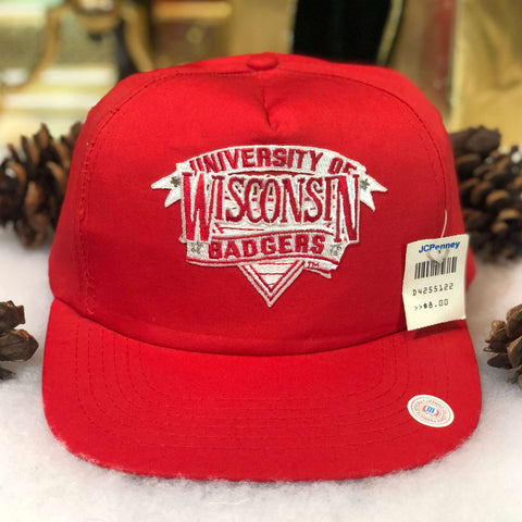 Vintage Deadstock NWT NCAA Wisconsin Badgers Snapback Hat