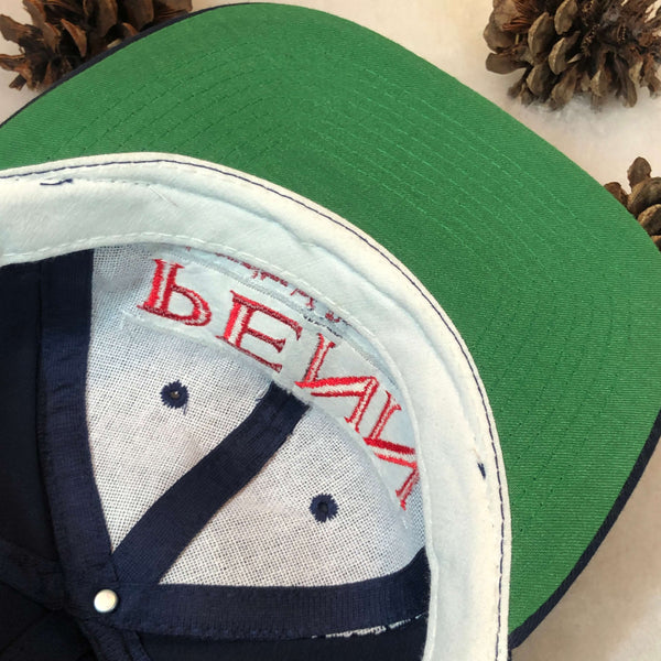 Vintage Deadstock NWOT NCAA Penn Quakers The Game Split Bar Twill Snapback Hat