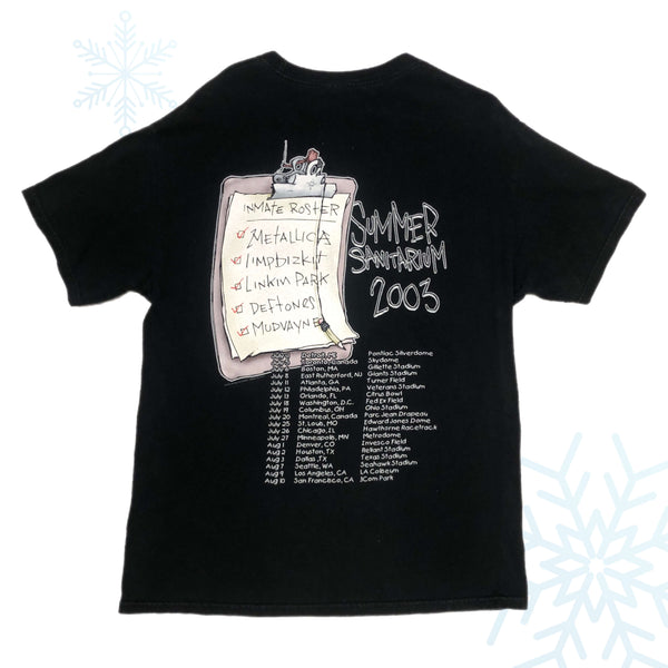 Vintage 2003 Summer Sanitarium Tour Metallica Linkin Park Limp Bizkit Deftones Mudvayne T-Shirt (L)