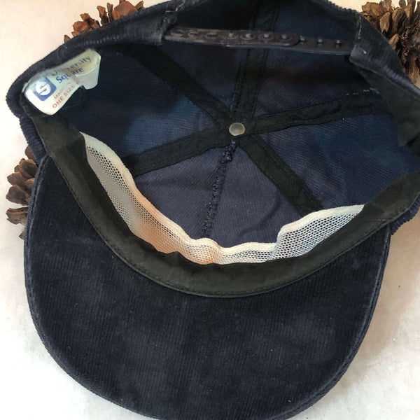 Vintage NCAA West Virginia Mountaineers University Square Corduroy Snapback Hat