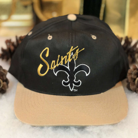 Vintage Deadstock NWOT NFL New Orleans Saints AJD Twill Snapback Hat