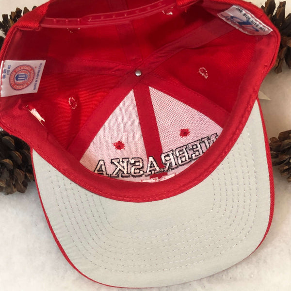 Vintage Deadstock NWT NCAA Nebraska Cornhuskers Logo Athletic Spike Snapback Hat