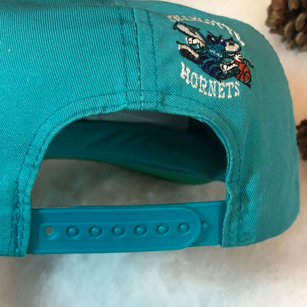 Vintage NBA Charlotte Hornets Twins Enterprise Bar Line Twill Snapback Hat