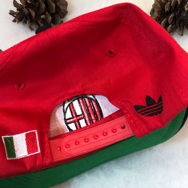 Vintage AC Milan Adidas Soccer Twill Snapback Hat