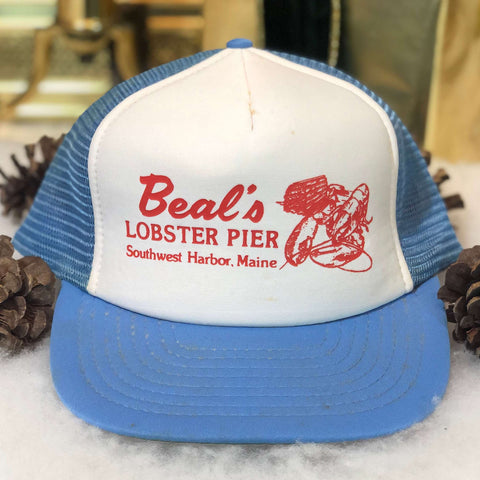 Vintage Deadstock NWOT Beal's Lobster Pier Maine Trucker Hat