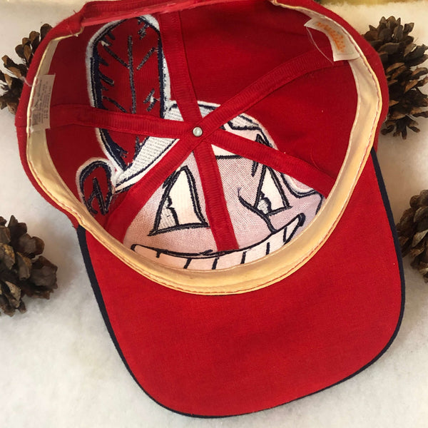 Vintage MLB Cleveland Indians The Game Big Logo Snapback Hat