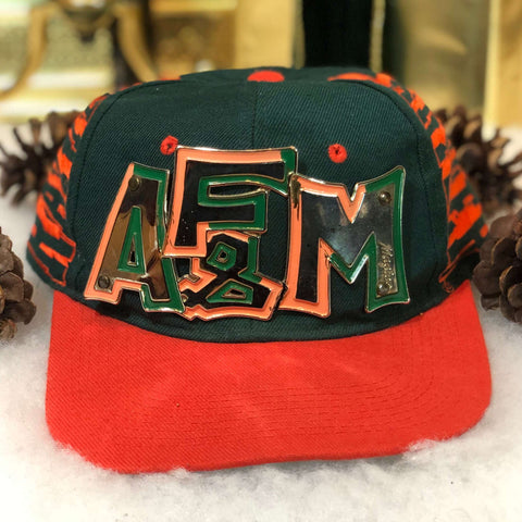 Vintage NCAA Florida A&M Rattlers Magic Wool Metal Plate Snapback Hat