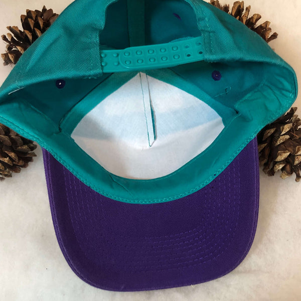 Vintage Teal Green Purple Blank KC Twill Snapback Hat