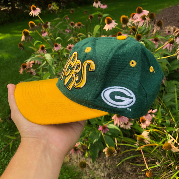Vintage Drew Pearson NFL Green Bay Packers Graffiti Snapback Hat