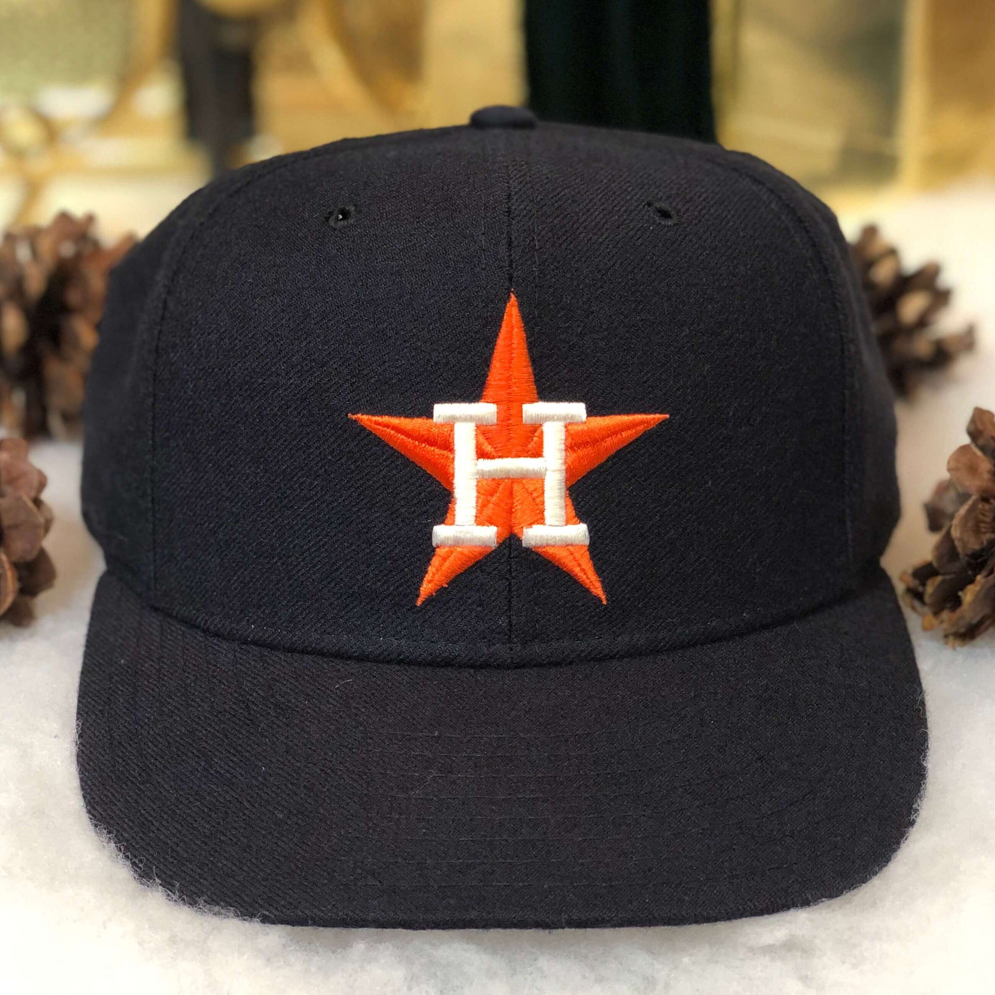 Vintage MLB Houston Astros New Era Wool Fitted Hat 7 1/4