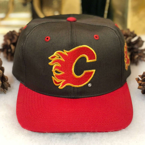 Vintage NHL Calgary Flames The G Cap Twill Snapback Hat