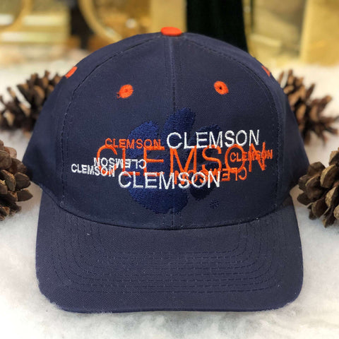 Vintage Deadstock NWOT NCAA Clemson Tigers Top of the World Twill Snapback Hat