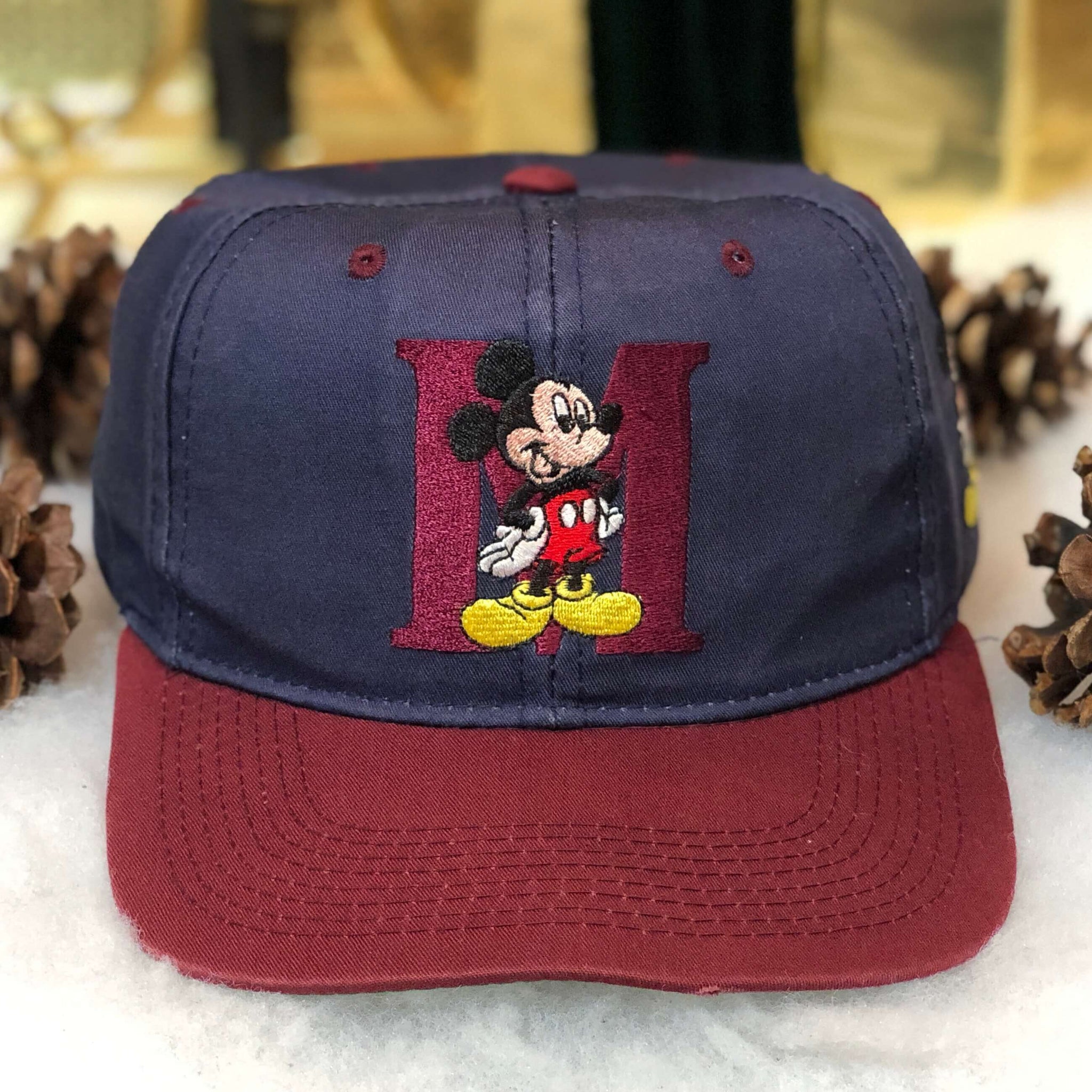 Vintage Disney Mickey Mouse Twill Snapback Hat