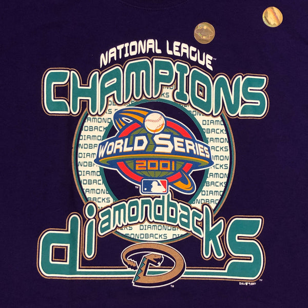 Vintage Deadstock NWOT 2001 MLB Arizona Diamondbacks World Series Champions T-Shirt (XL)