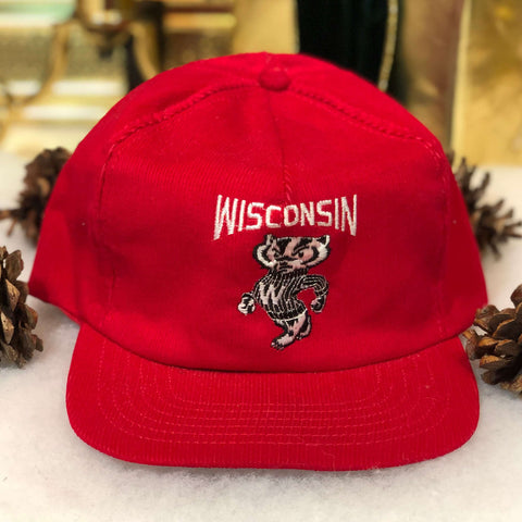 Vintage NCAA Wisconsin Badgers Corduroy Snapback Hat