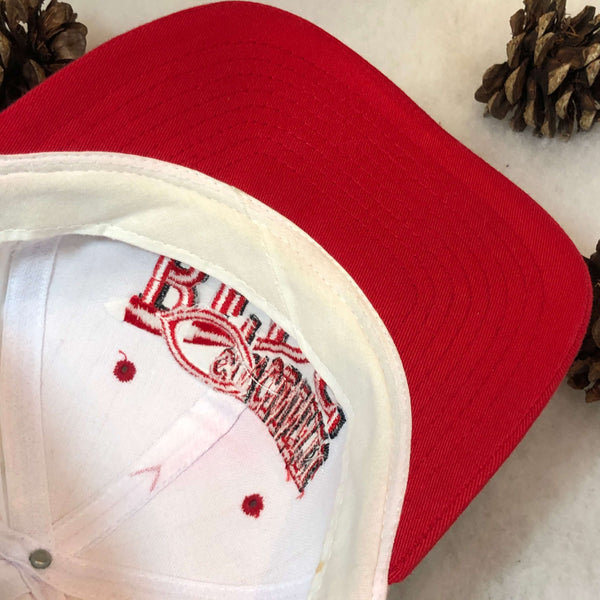 Vintage MLB Cincinnati Reds Pinstripe Drew Pearson Twill Snapback Hat
