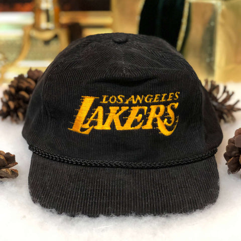 Vintage Deadstock NWOT NBA Los Angeles Lakers AmaPro Corduroy Strapback Hat