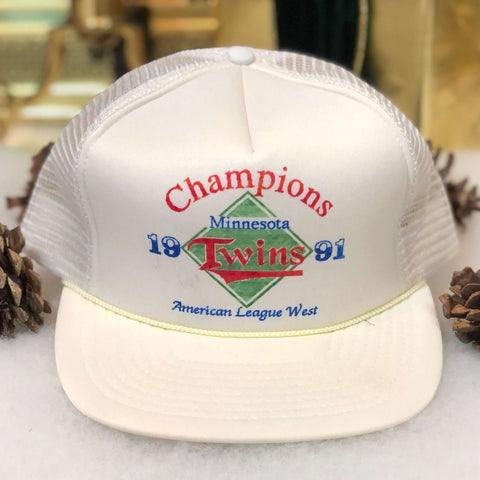 Vintage Deadstock NWOT 1991 MLB AL West Champions Minnesota Twins Trucker Hat