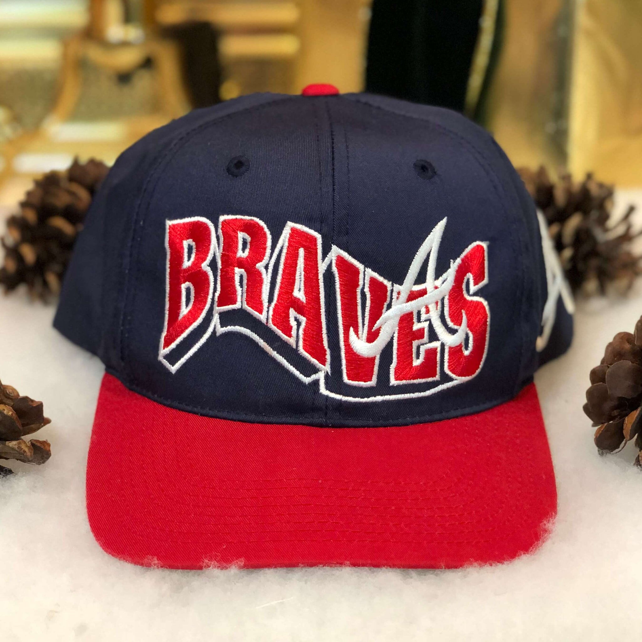 Vintage MLB Atlanta Braves The G Cap Wave Snapback Hat