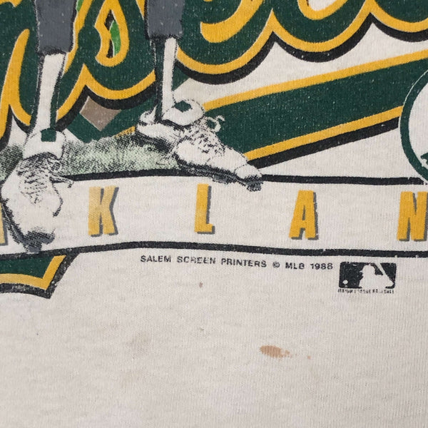 Vintage 1988 MLB Oakland Athletics Jose Canseco 40 Home Runs 40 Stolen Bases Salem Sportswear T-Shirt (L)