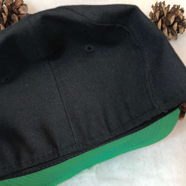 Vintage Black Wool Blank Headmaster Fitted Hat 7 1/4