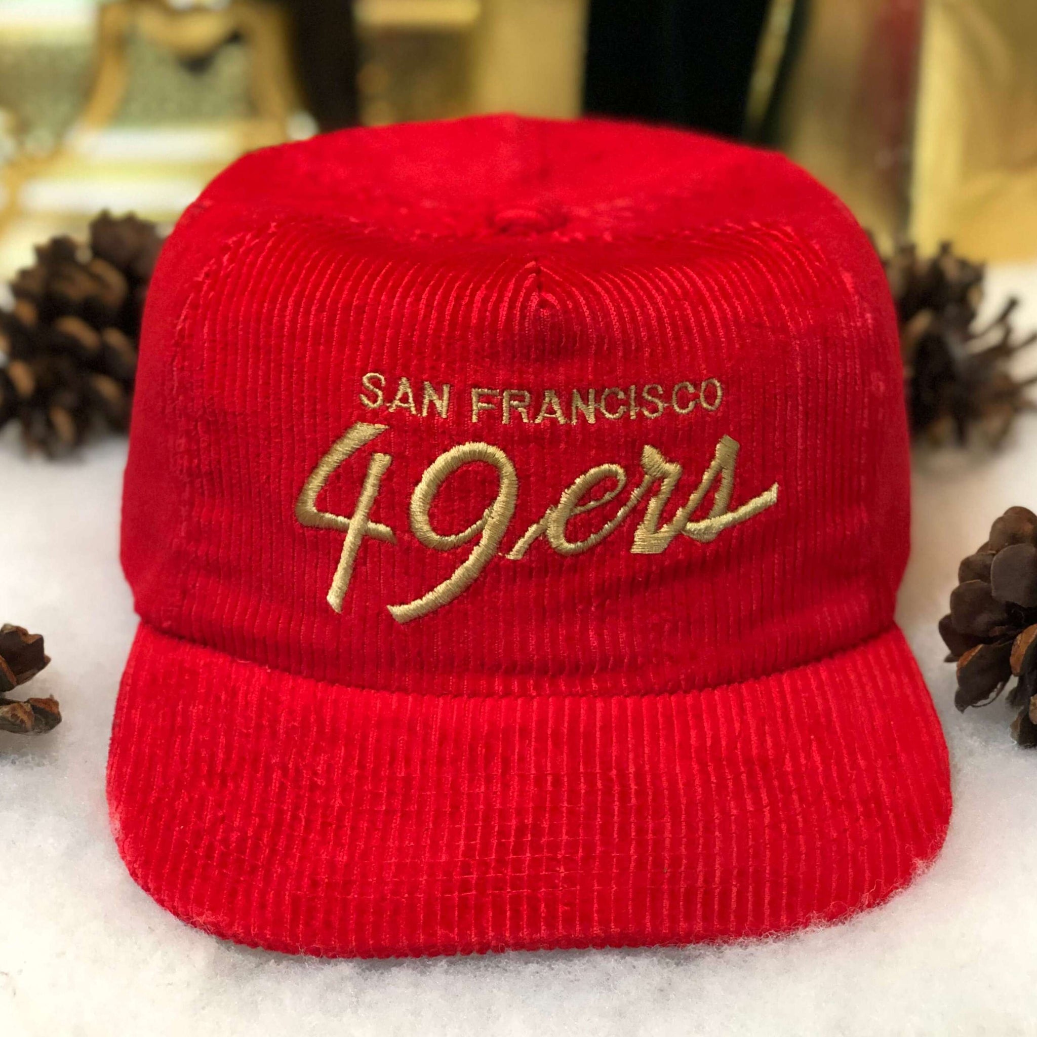 Vintage NFL San Francisco 49ers Sports Specialties Corduroy Script Strapback Hat