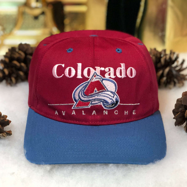 Vintage NHL Colorado Avalanche Twins Enterprise Bar Line Snapback Hat