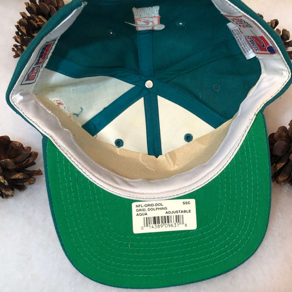Vintage Deadstock NWOT NFL Miami Dolphins Sports Specialties Grid Snapback Hat