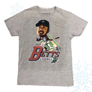 2017 MiLB Mookie Betts Lowell Spinners Caricature T-Shirt (M)