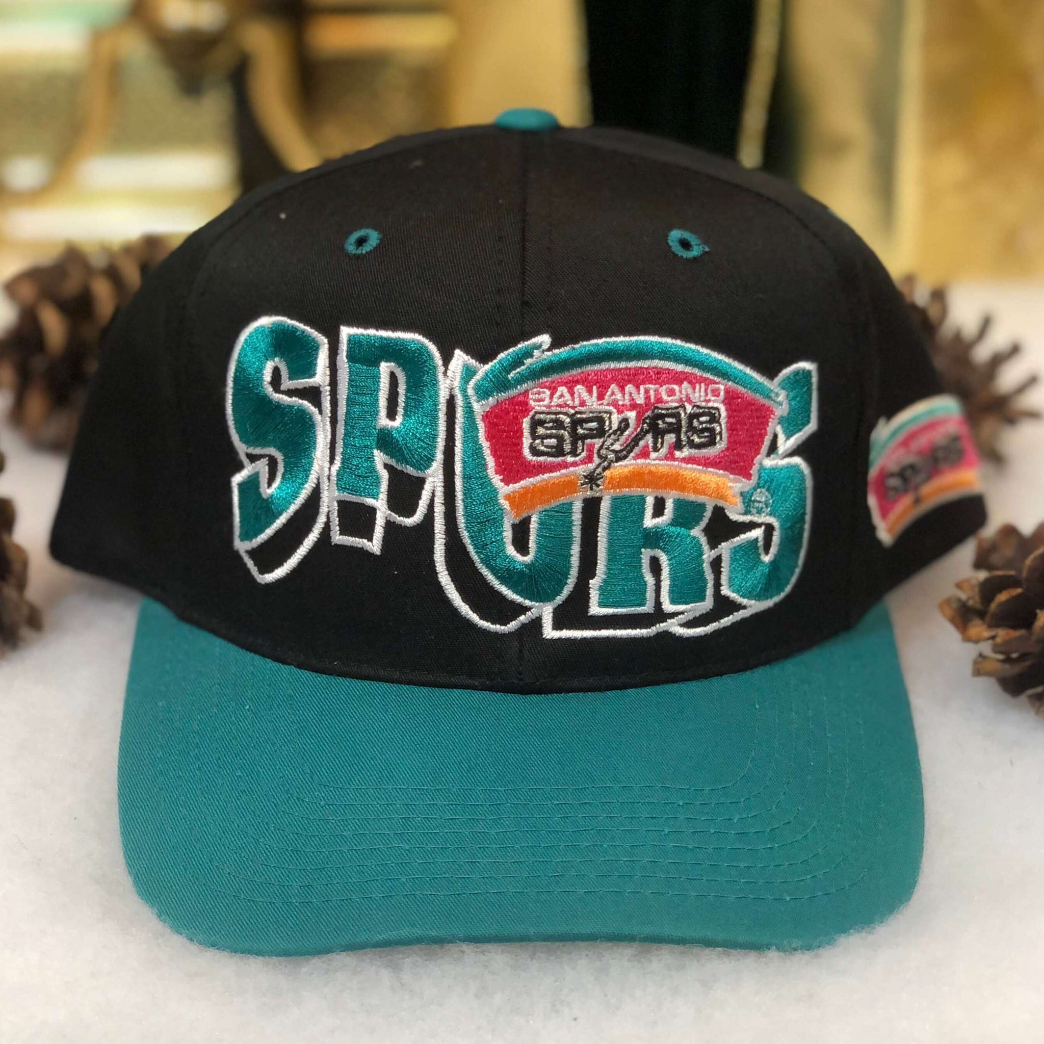 Vintage NBA San Antonio Spurs The G Cap Wave Twill Snapback Hat