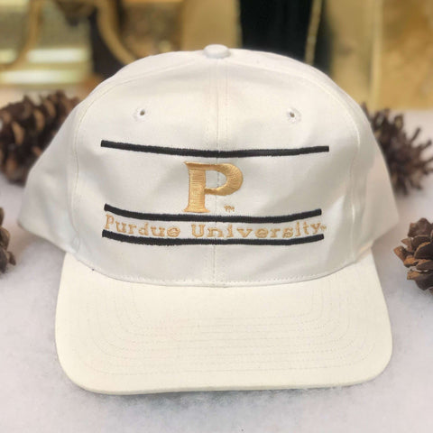 Vintage NCAA Purdue University Boilermakers The Game Split Bar Twill Snapback Hat