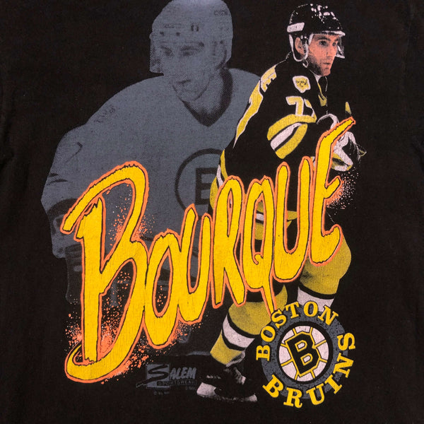 Vintage 1990 NHL Boston Bruins Ray Bourque Salem Sportswear T-Shirt (L)