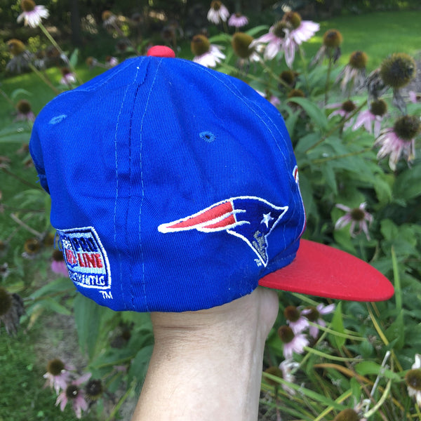 Vintage Deadstock NWT Sports Specialties Script NFL New England Patriots Snapback Hat