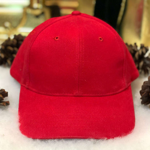 Vintage Nissin Cap Blank Red Snapback Hat
