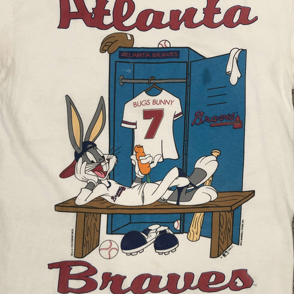 Vintage 1994 MLB Atlanta Braves Bugs Bunny Looney Tunes T-Shirt (L)