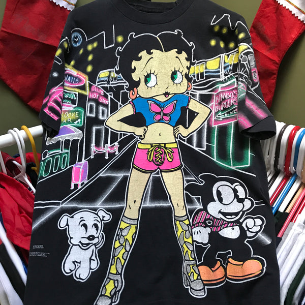 Vintage 1996 Betty Boop "Electric Boop" All Over Print