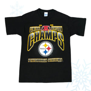 Vintage NFL Pittsburgh Steelers 1995 Central Division Champions Salem Sportswear T-Shirt (M)