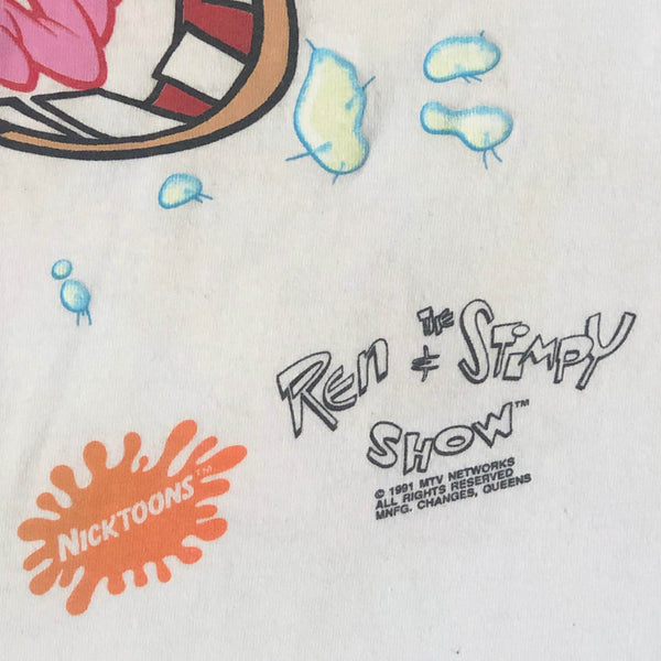 Vintage 1991 Nickelodeon The Ren & Stimpy Show Graphic T-Shirt