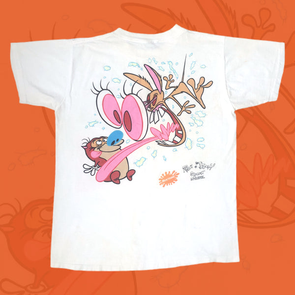 Vintage 1991 Nickelodeon The Ren & Stimpy Show Graphic T-Shirt