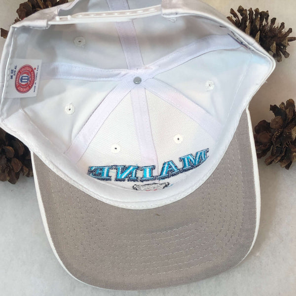 Vintage Deadstock NWT NCAA Maine Black Bears Logo Athletic Twill Snapback Hat