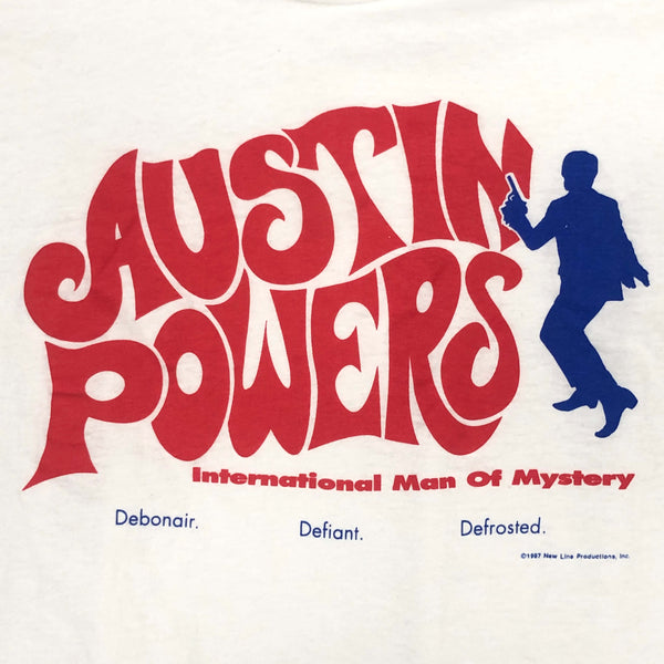 Vintage 1997 Austin Powers International Man of Mystery "Debonair. Defiant. Defrosted." T-Shirt