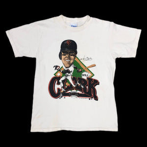 Vintage 1989 MLB San Francisco Giants Will Clark Salem Sportswear Caricature T-Shirt (M)